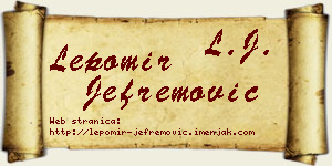 Lepomir Jefremović vizit kartica